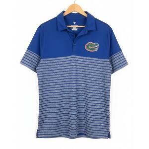 Fanatics Mens XL Florida‎ Gators Collegiate Athleisure Golf Striped Polo Shirt